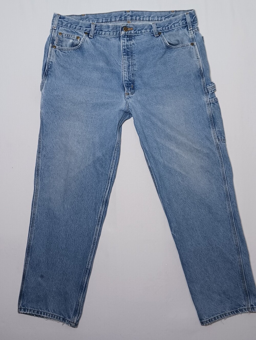 Vintage Carhartt B171 DST Mens Relaxed Carpenter Jeans 42X32 Stonewash Denim